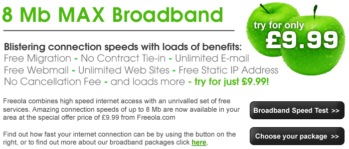 �9.99 8Mb Broadband