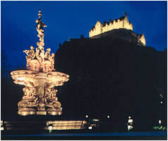 Edinburgh Castle at night